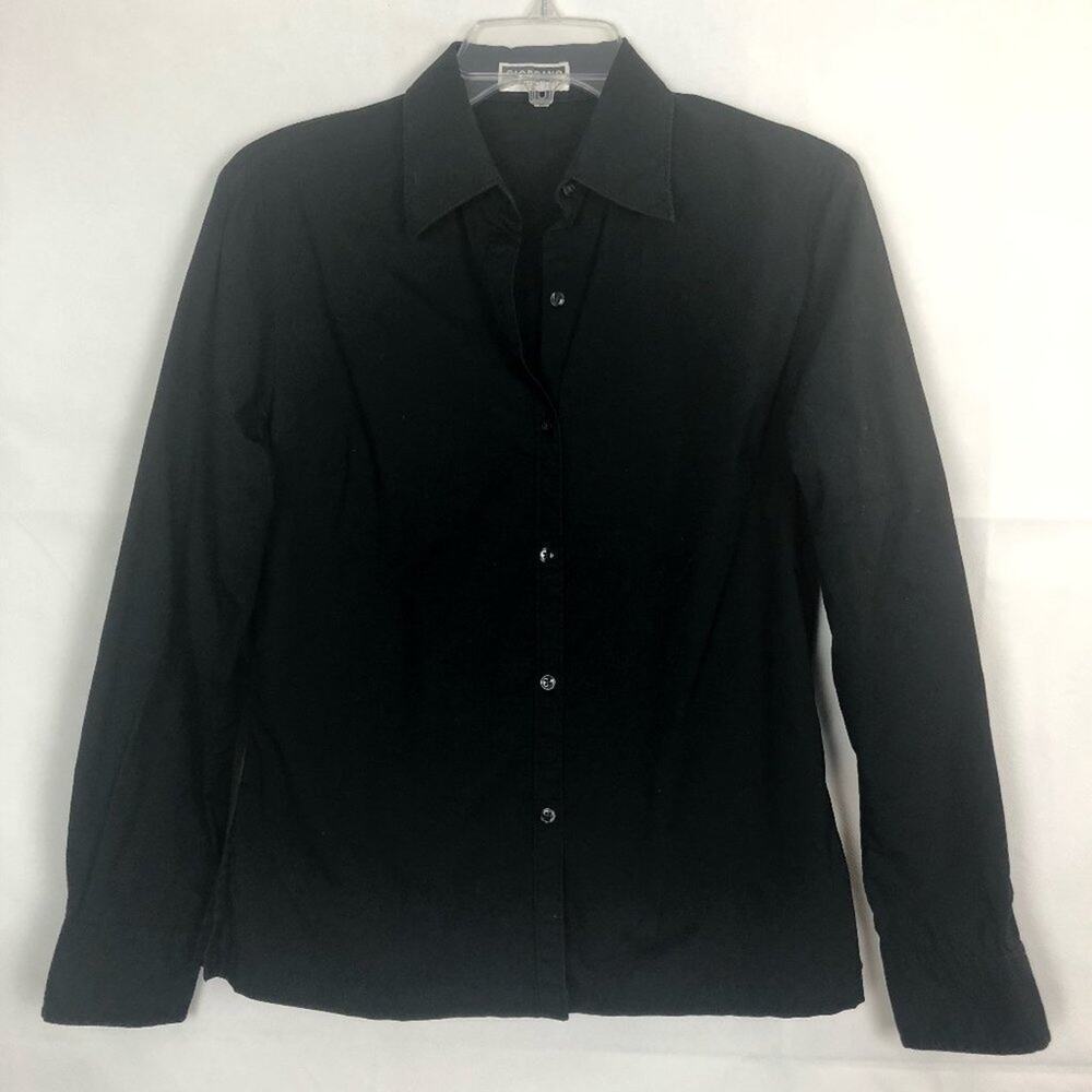 Giordano Casual & Classy Button Down Black Shirt Size Large